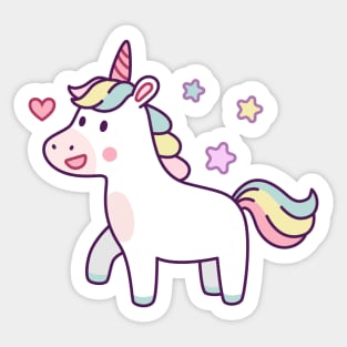 Cute Girl Unicorn Sticker